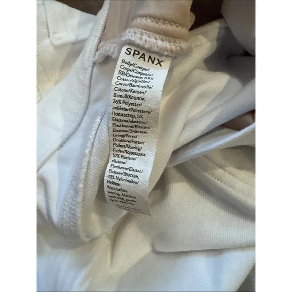 SPANX Women's White Jean-ish Ankle Leggings Pull On 20018R Size L - Picture 4 of 7